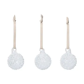 Flurry bolas de Natal 3-pack - S, White - Ferm Living
