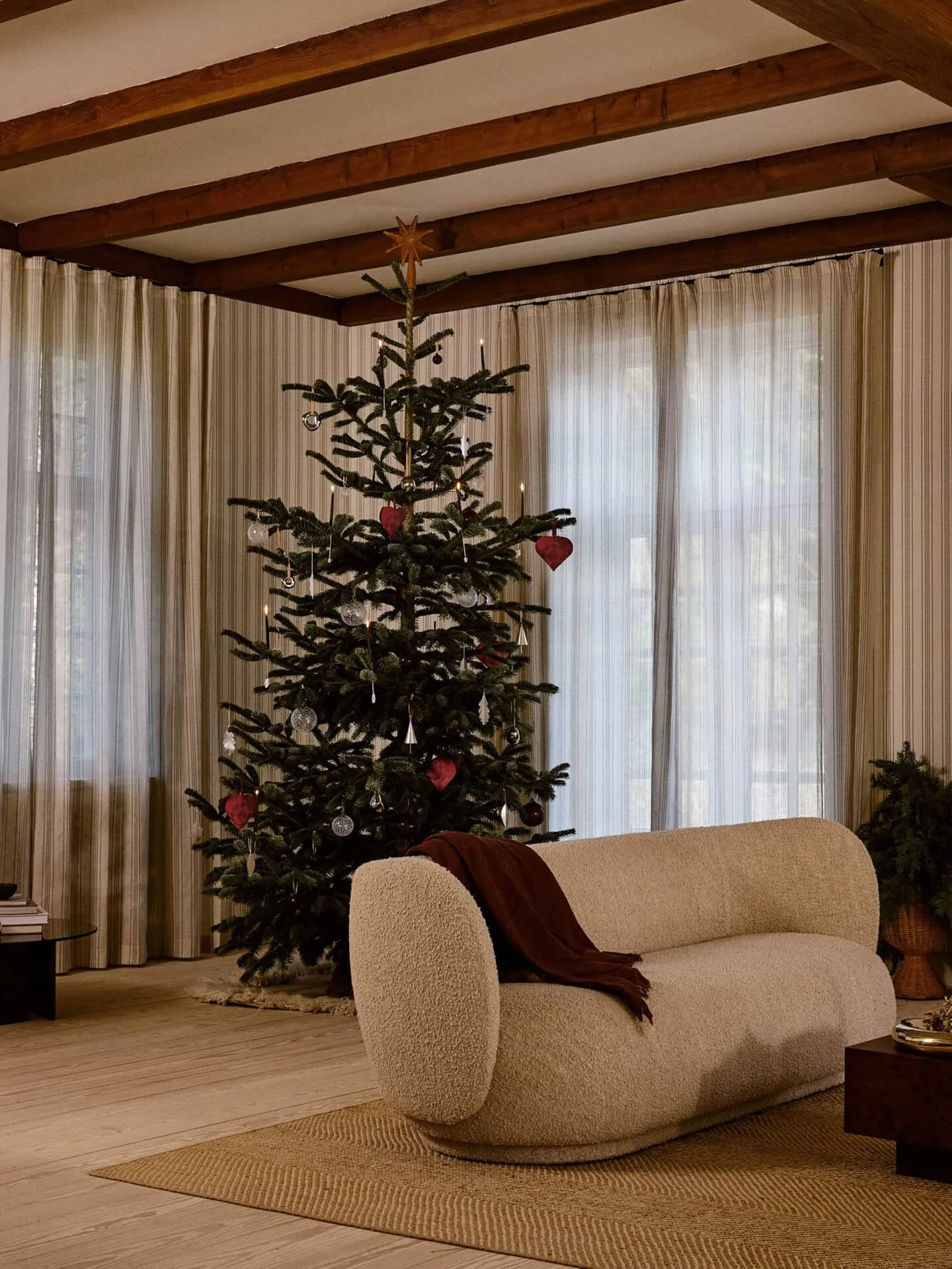 Flurry bolas de Natal 3-pack, S, White Ferm Living