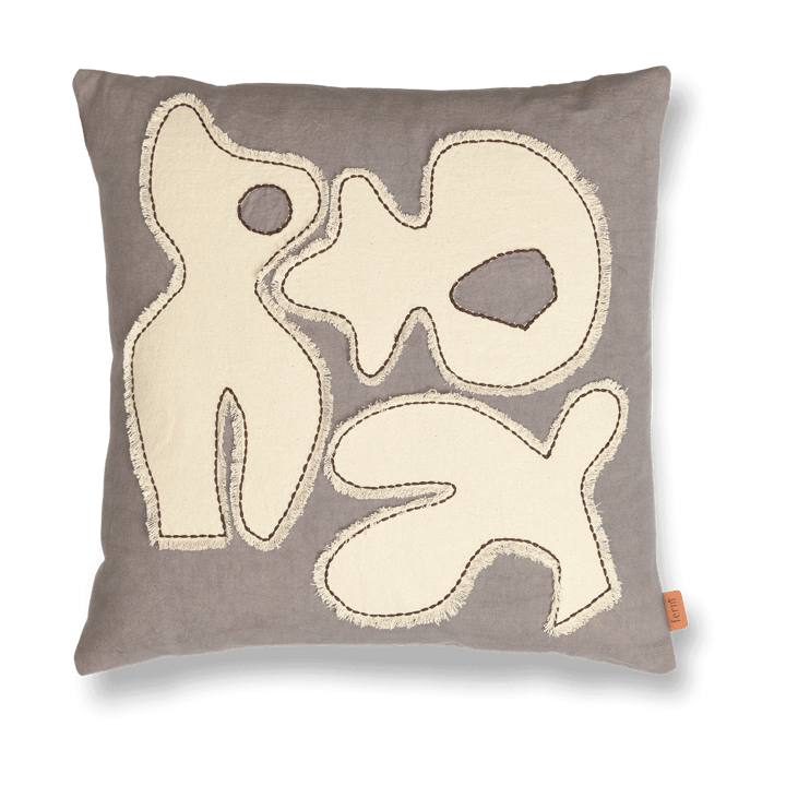 Fronha Figure 50x50 cm - Cinza Azulado-I-Branco Off - Ferm Living