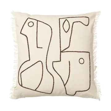 Fronha Figure 50x50 cm - Off-white-Café - Ferm Living