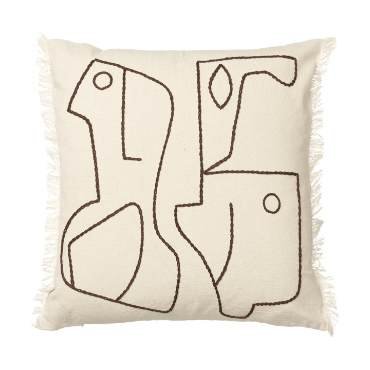 Fronha Figure 50x50 cm - Off-white-Café - Ferm Living
