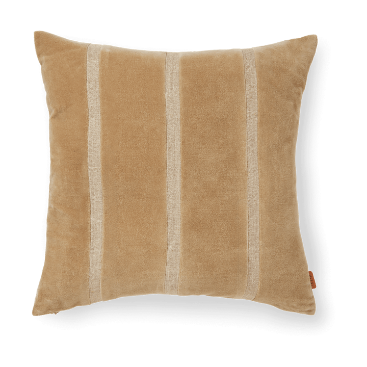 Fronha Senti Stripe 50x50 cm - Dark sand-linen - Ferm Living