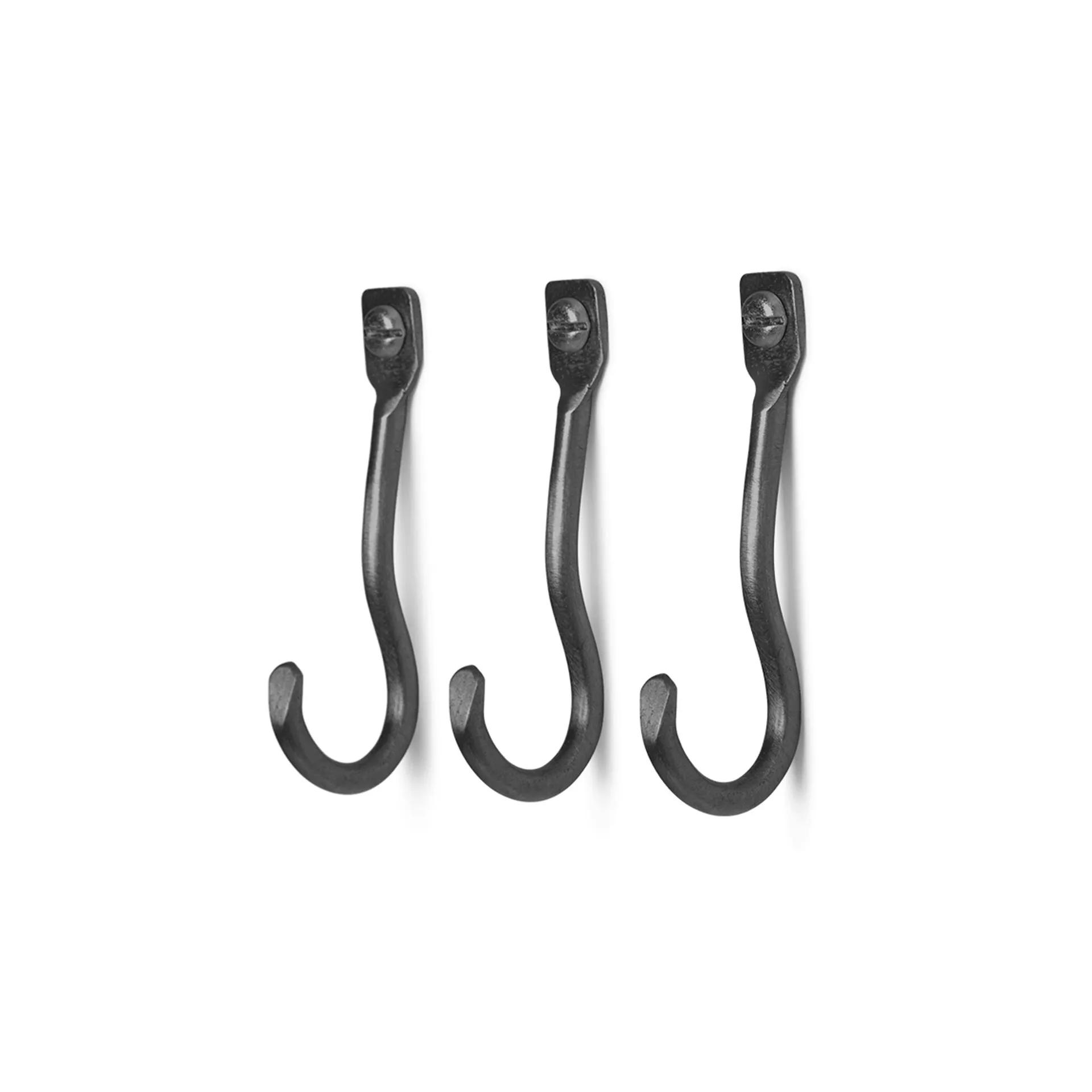 Gancho Curvature 3 un., Latão preto Ferm Living