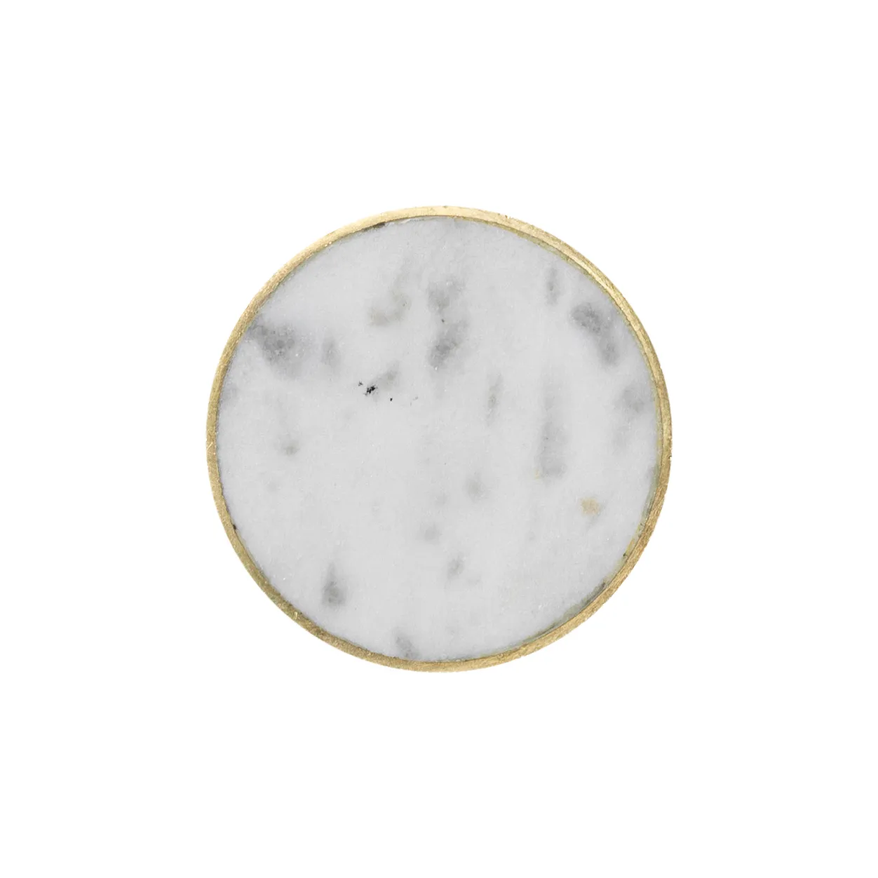 Gancho grande Stone, mármore branco-latão Ferm Living