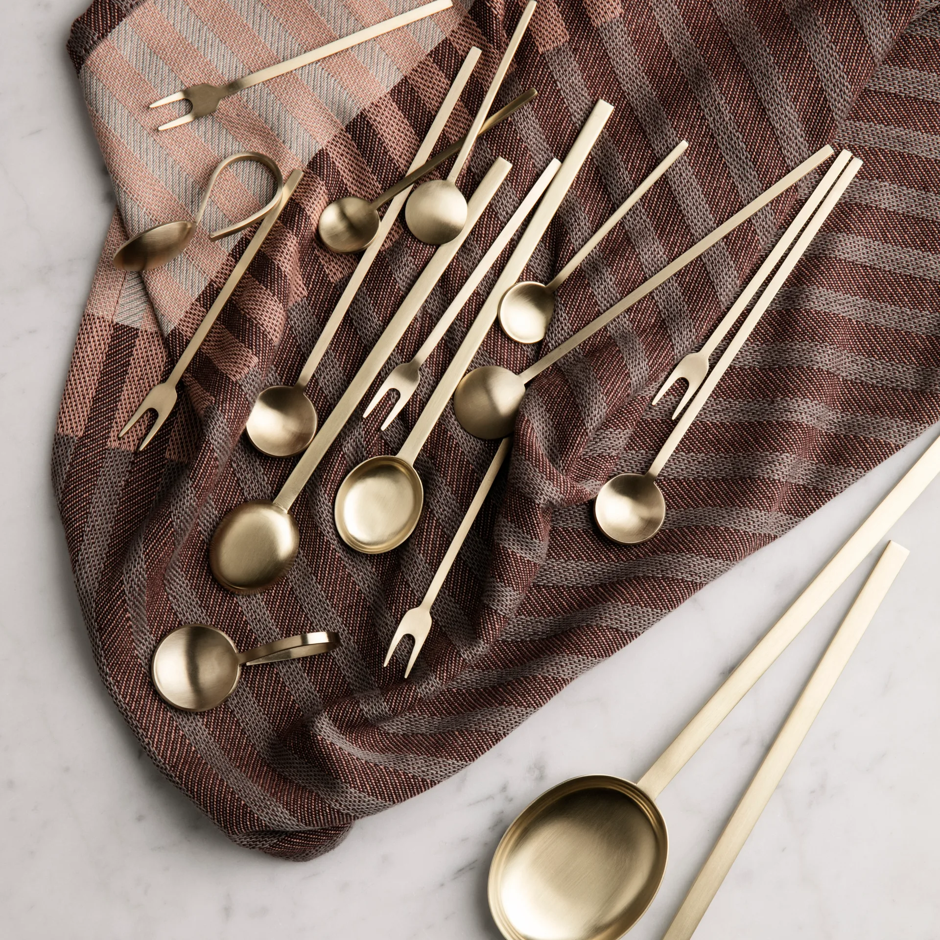 Garfo de sobremesa de latão, 12,5 cm Ferm Living