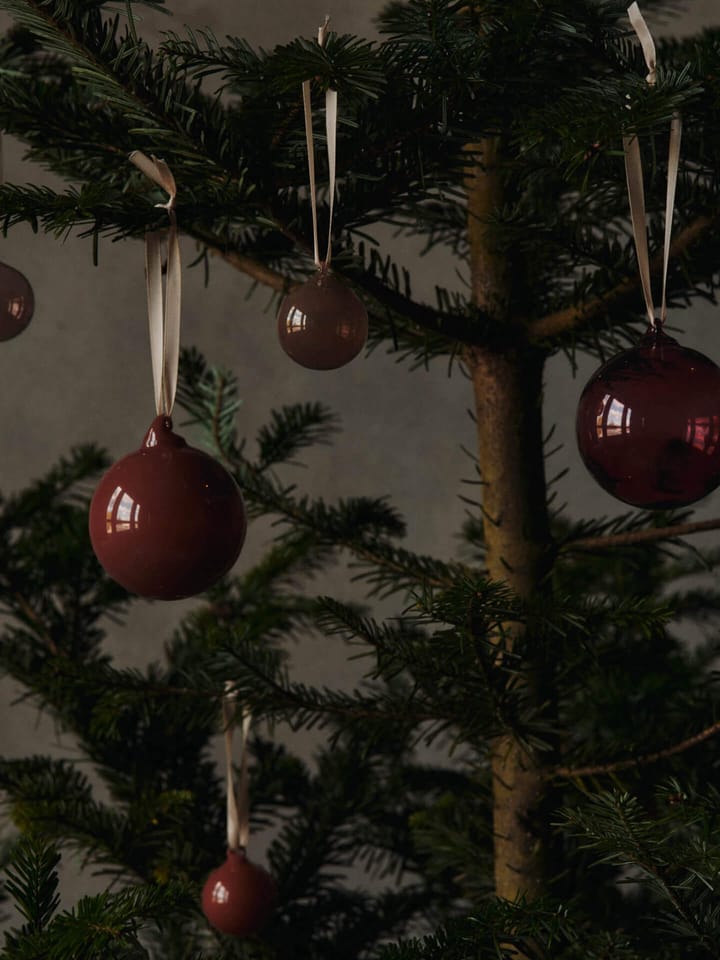 Glass bola de Natal L Ø10 cm 3 peças, Roseate Translúcido Ferm Living
