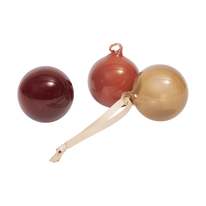 Glass bola de Natal S Ø4 cm 3 peças - Roseate Opaco - Ferm Living