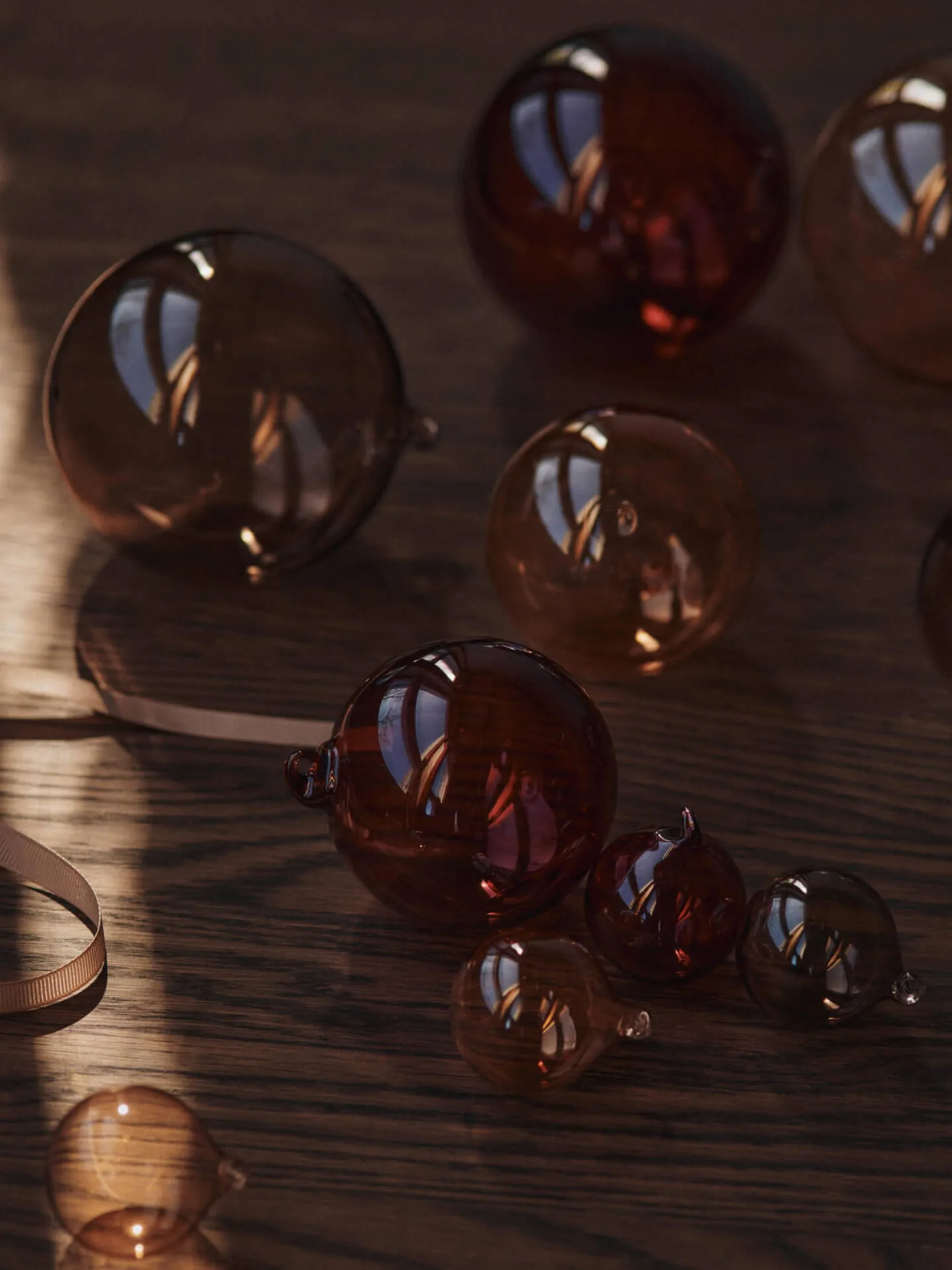 Glass bola de Natal S Ø4 cm 3 peças, Roseate Translúcido Ferm Living