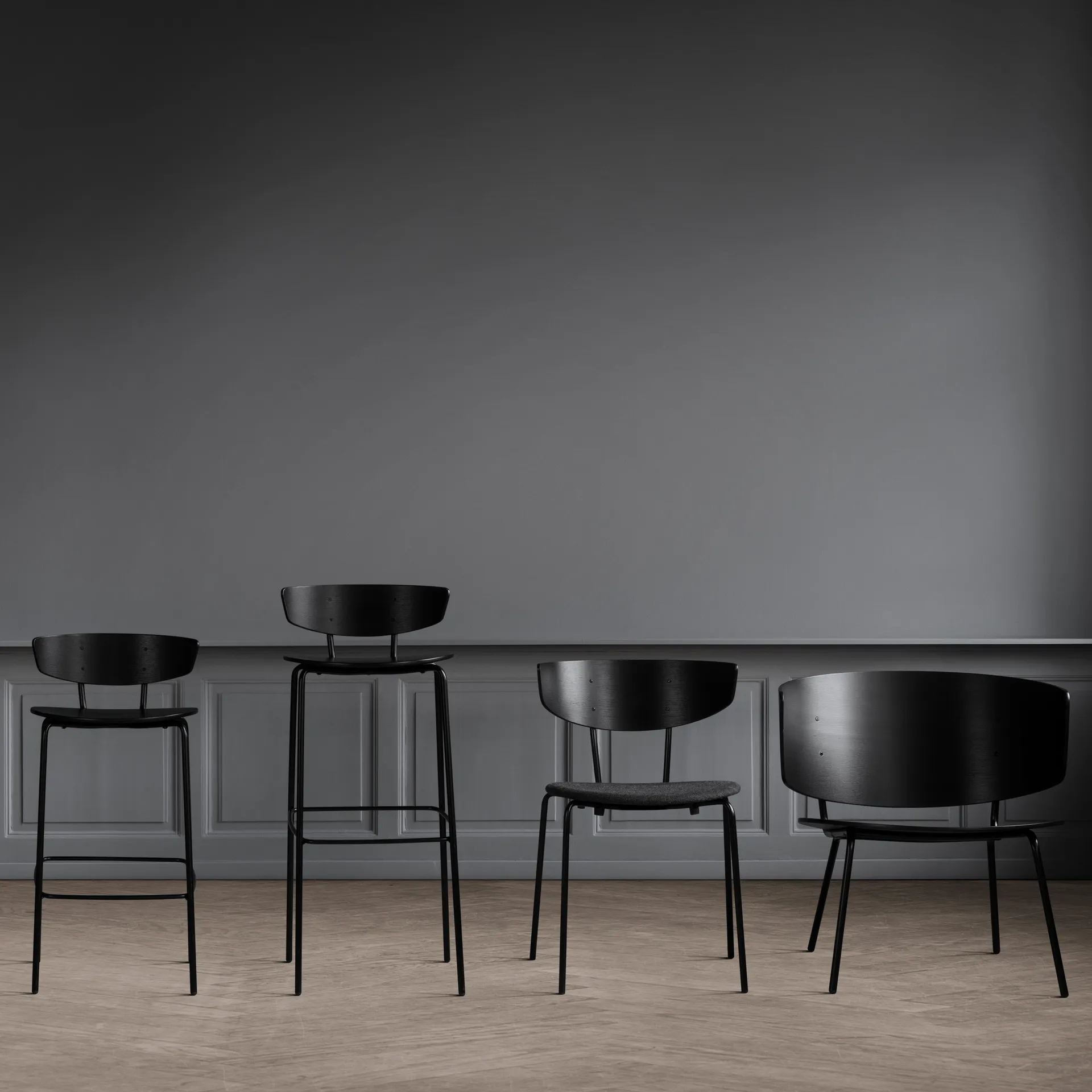 Herman banco de bar - alto, Preto Ferm Living