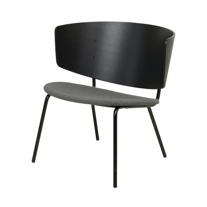 Herman banco lounge - Preto com tecido cinza escuro - Ferm LIVING