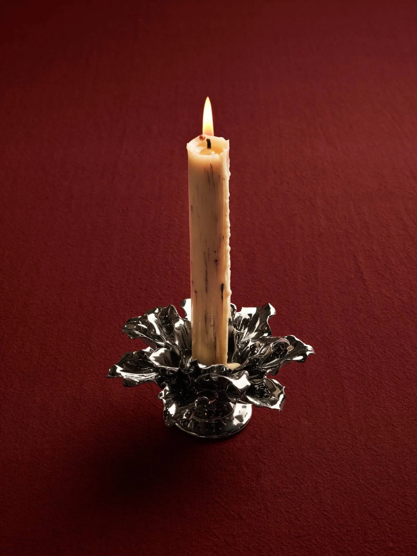 Holly Leaf castiçal, Silver, 7 cm Ferm Living