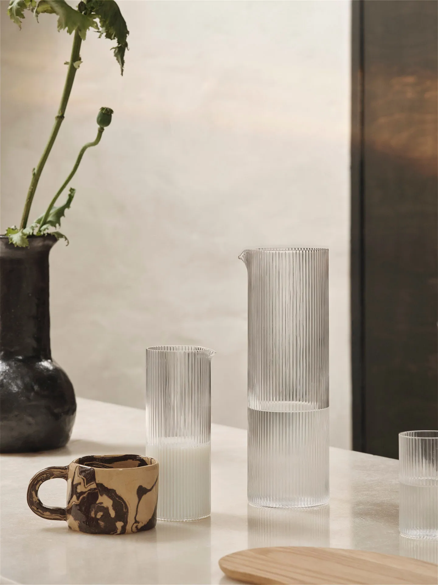 Jarro Ripple 1,12 L, Clear Ferm Living