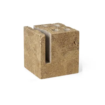 Klint porta-lápis 9x9 cm - Bege travertina - Ferm Living