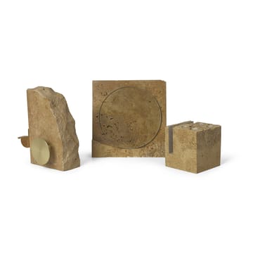 Klint porta-lápis 9x9 cm - Bege travertina - Ferm Living
