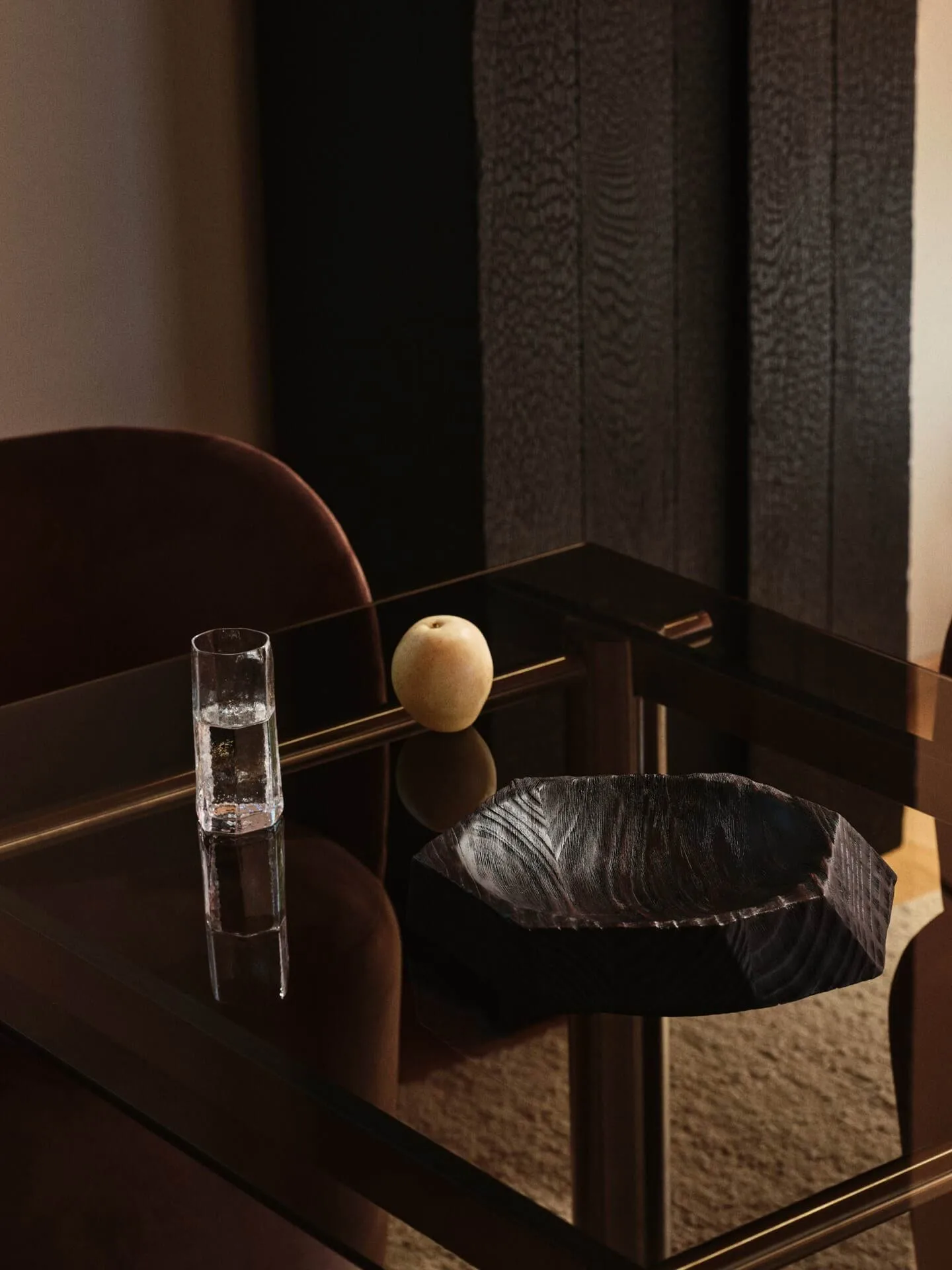 Koh centro de mesa prato decorativo, Castanho escuro, 35 cm Ferm Living