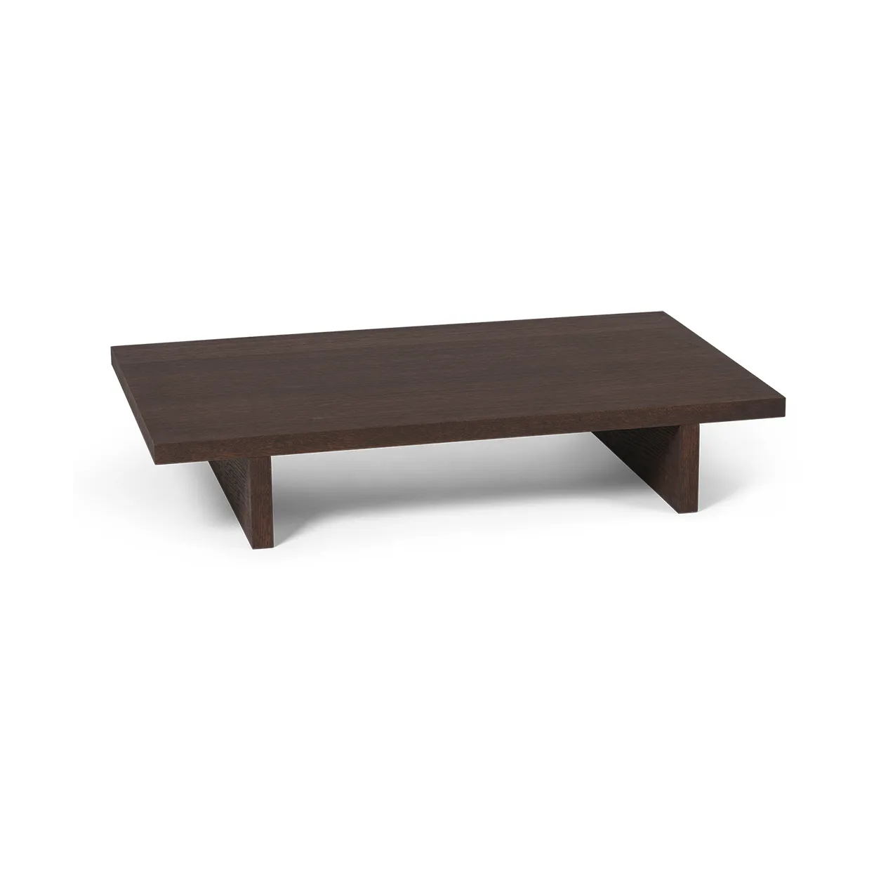 Kona mesa de apoio low table, Dark Stained oak veneer Ferm Living