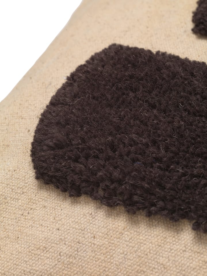 Lay almofada 50x50 cm, Sand / Marrom Escuro Ferm Living