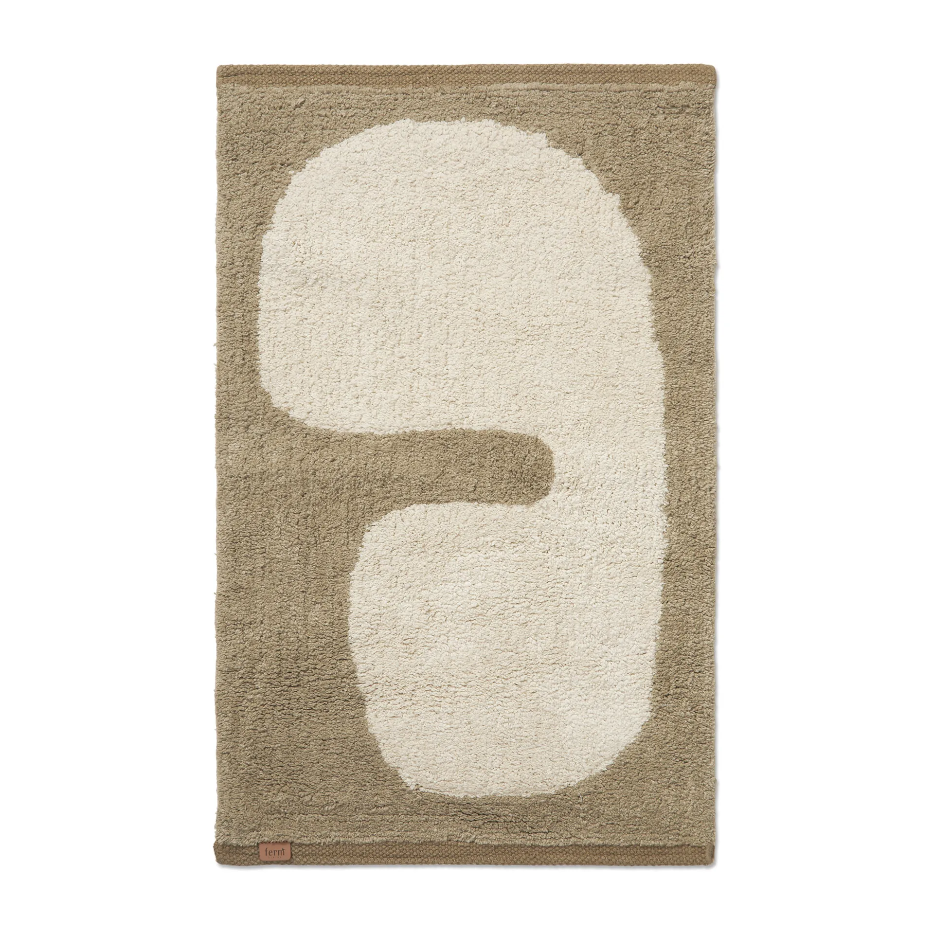 Lay tapete para casa de banho 50x70 cm, Taupe escuro-off white Ferm Living