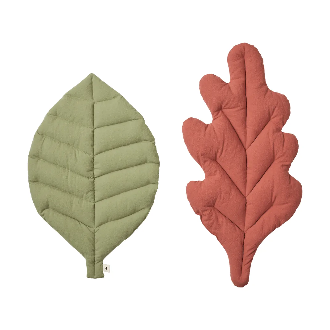 Leaf almofadas 2 peças, Tea green-barro cozido Ferm Living