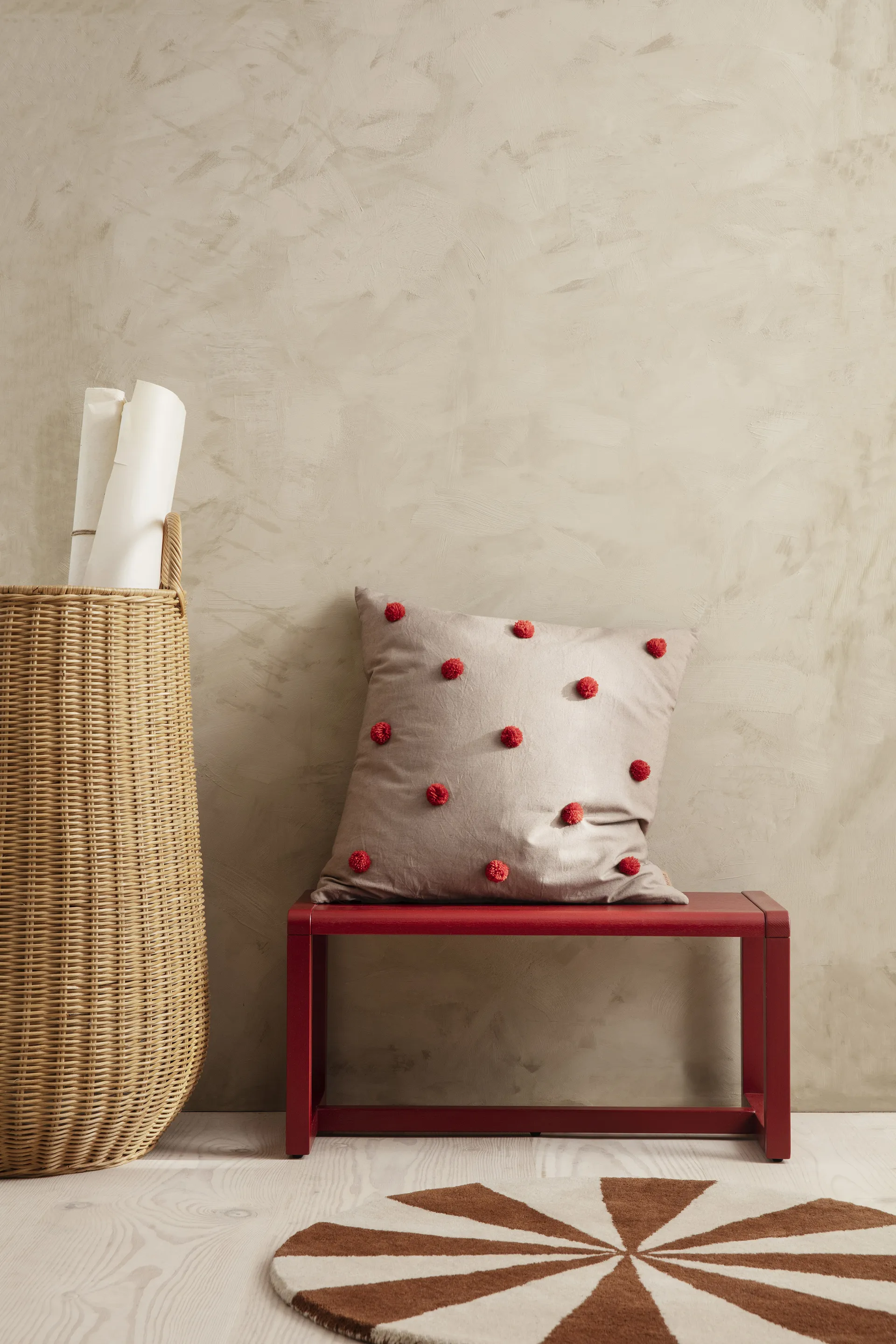 Little Architecht banco, Vermelho poppy Ferm Living