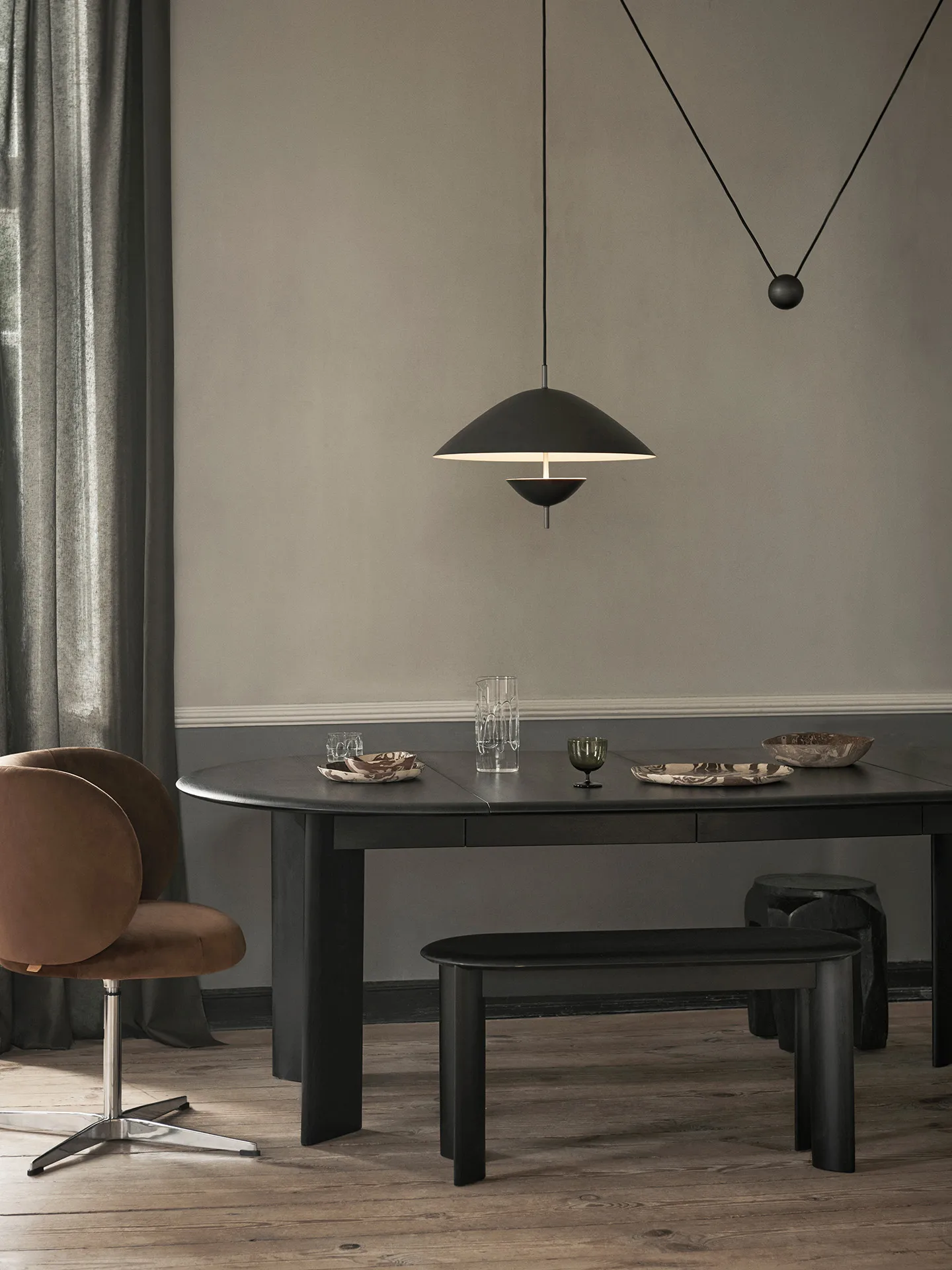 Lod candeeiro suspenso, Preto Enferrujado Ferm Living