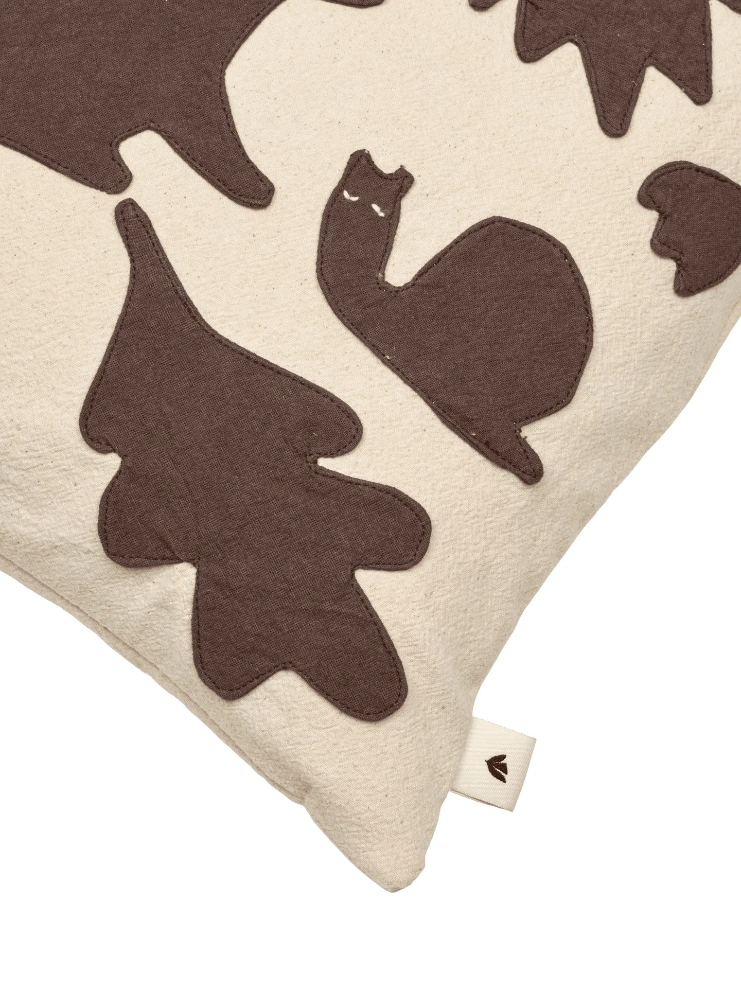 Lunden almofada, Off-white-dark chocolate, 30x30 cm Ferm Living