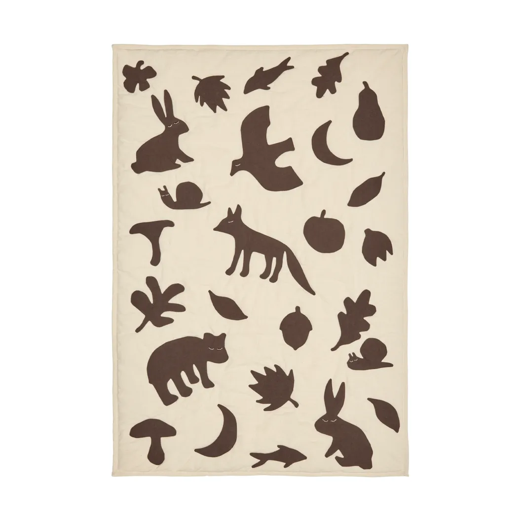 Lunden manta, Off-white-dark chocolate, 80x110 cm Ferm Living
