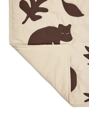Lunden manta - Off-white-dark chocolate, 80x110 cm - Ferm Living