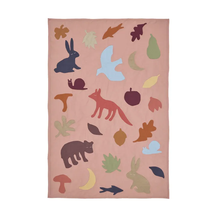 Lunden manta - Rose-multi, 80x110 cm - Ferm Living