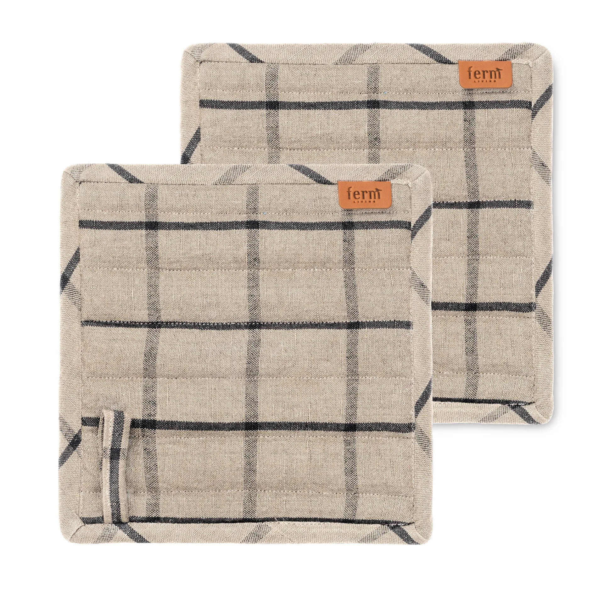 Luva de forno Hale 2 un., preto-areia Ferm Living