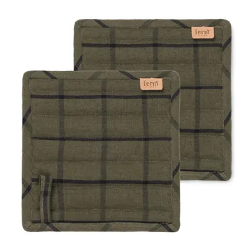 Luva de forno Hale 2 un. - verde-preto - Ferm Living