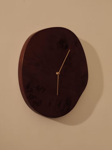 Melt relógio de parede 28x33 cm - Dark stained burl - Ferm Living