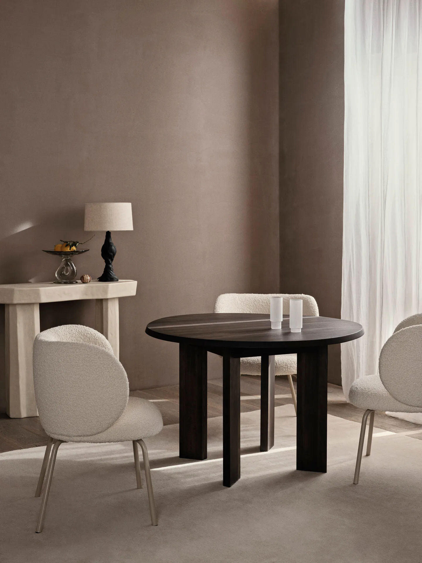 Mesa de apoio Staffa console table 33,4x100,8x85 cm, Ivory Ferm Living