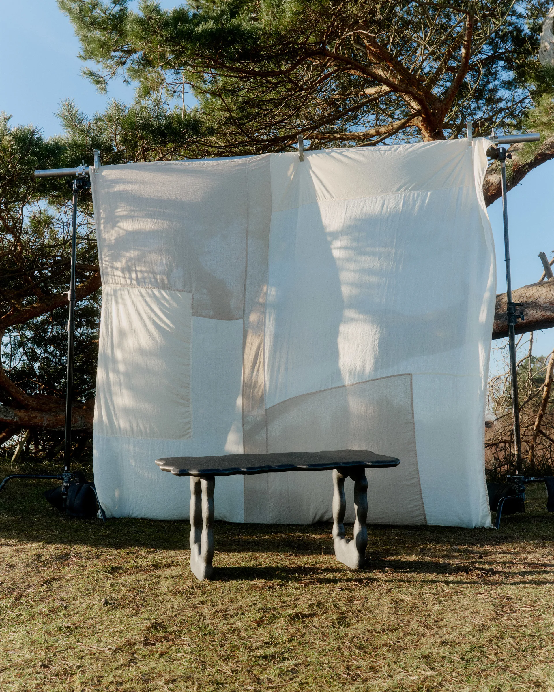 Mesa de centro Dal Piece 100x50x47 cm, Alumínio preto Ferm Living