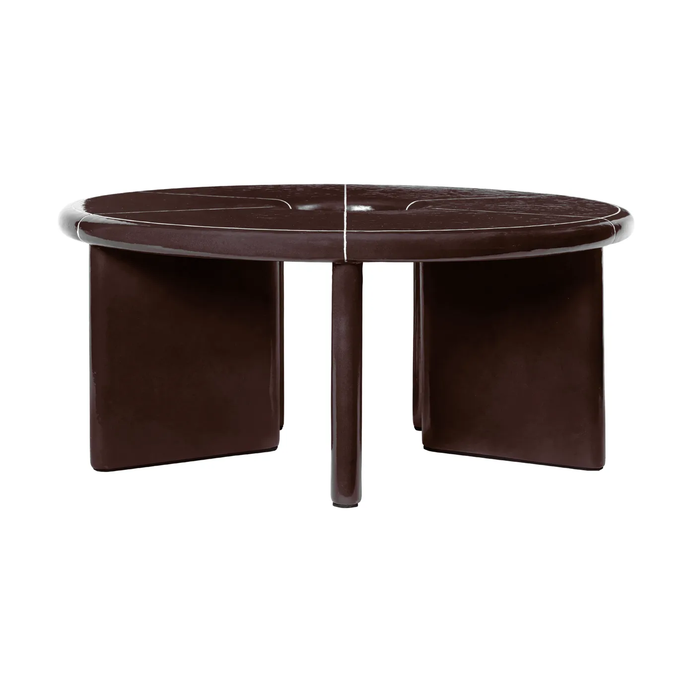 Mesa de centro Deya Ø80x32 cm, Castanho castanha Ferm Living