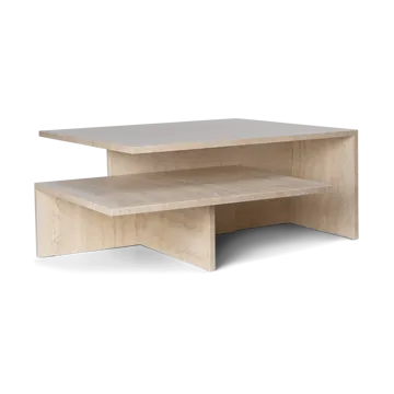 Mesa de centro Distinct Grande Duo 133x70x35 cm - Travertino - Ferm Living