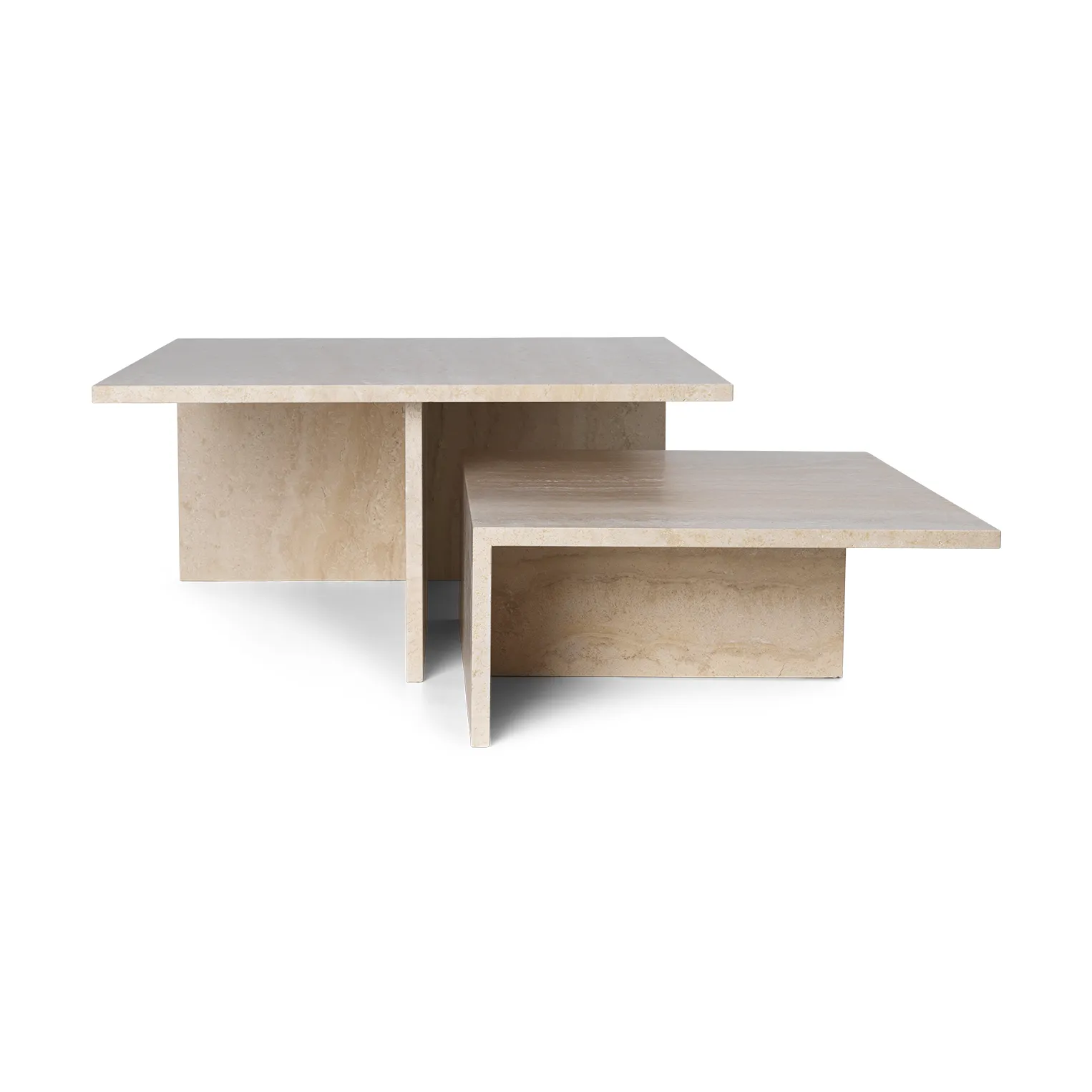 Mesa de centro Distinct Grande Duo 133x70x35 cm, Travertino Ferm Living