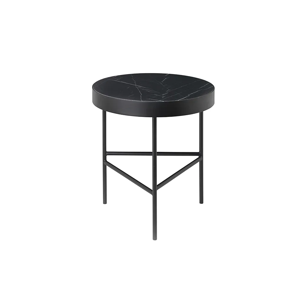 Mesa de centro Marble Table, Mármore preto, médio, suporte preto Ferm Living