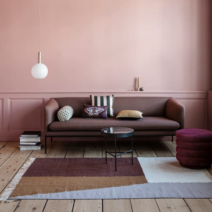 Mesa de centro Marble Table, Mármore preto, médio, suporte preto Ferm Living