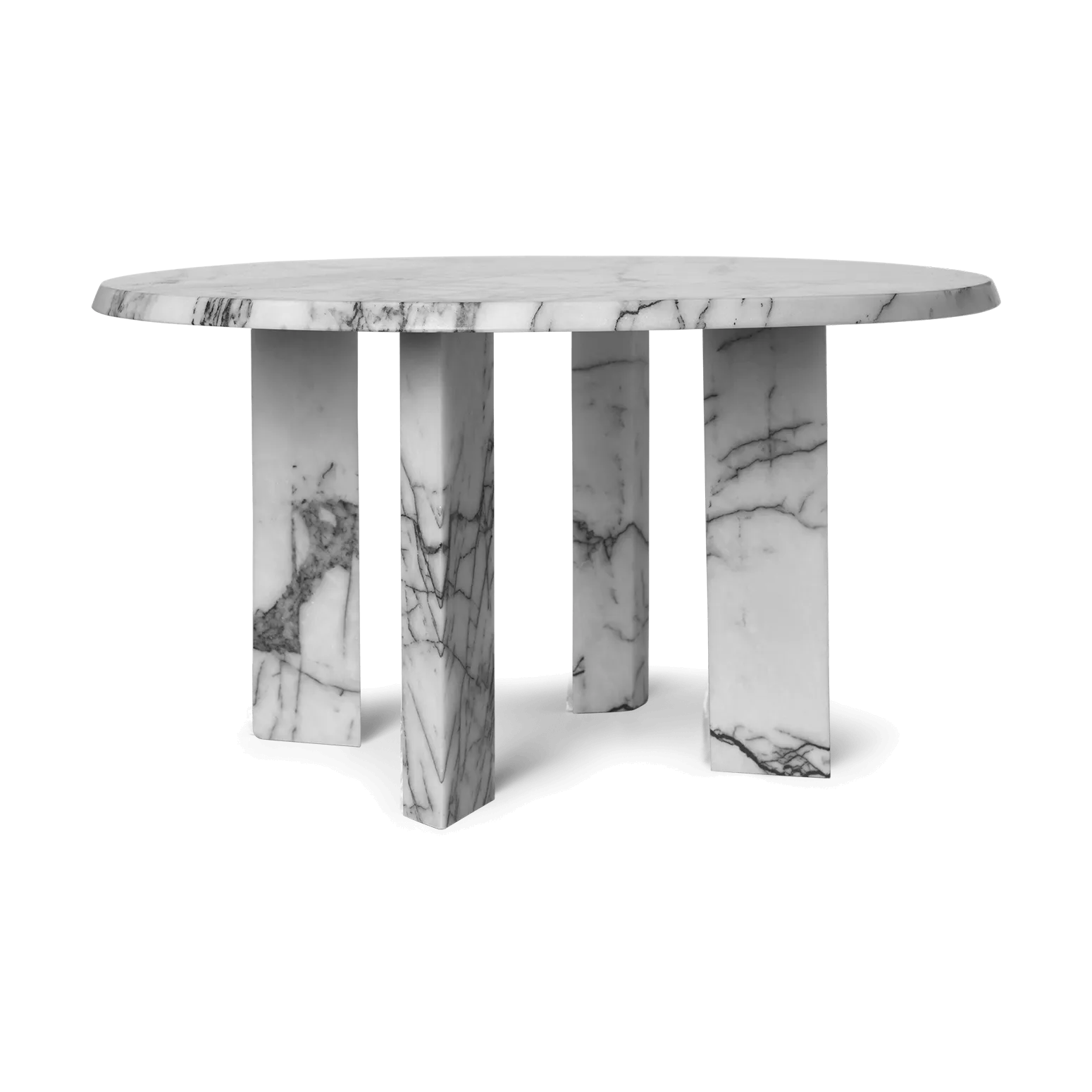 Mesa de centro Taula Ø67x35 cm, White-charcoal Ferm Living