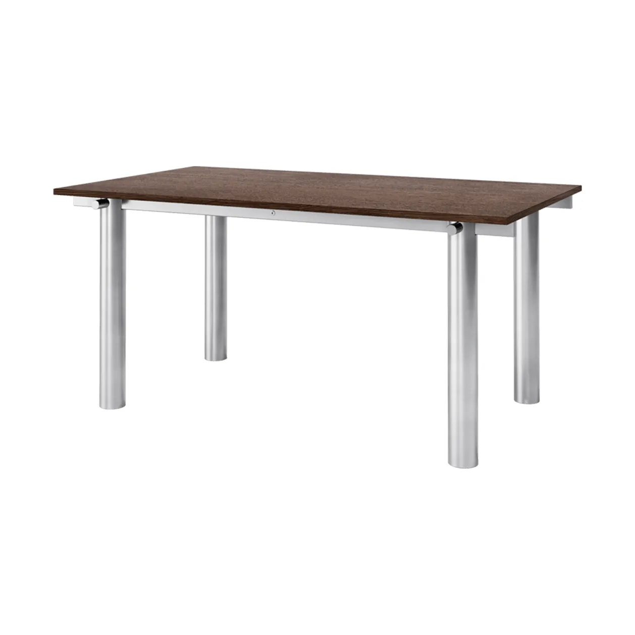 Mesa de jantar Atura, Aço inox escovado-carvalho escurecido, 90x160 cm Ferm Living