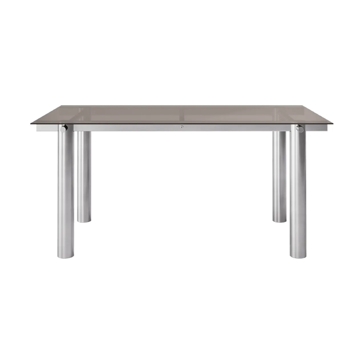 Mesa de jantar Atura, Aço inox escovado-vidro escurecido, 90x160 cm Ferm Living