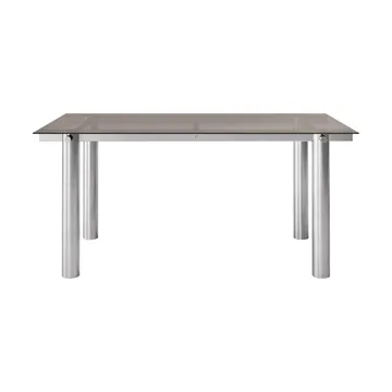 Mesa de jantar Atura - Aço inox escovado-vidro escurecido, 90x160 cm - Ferm Living