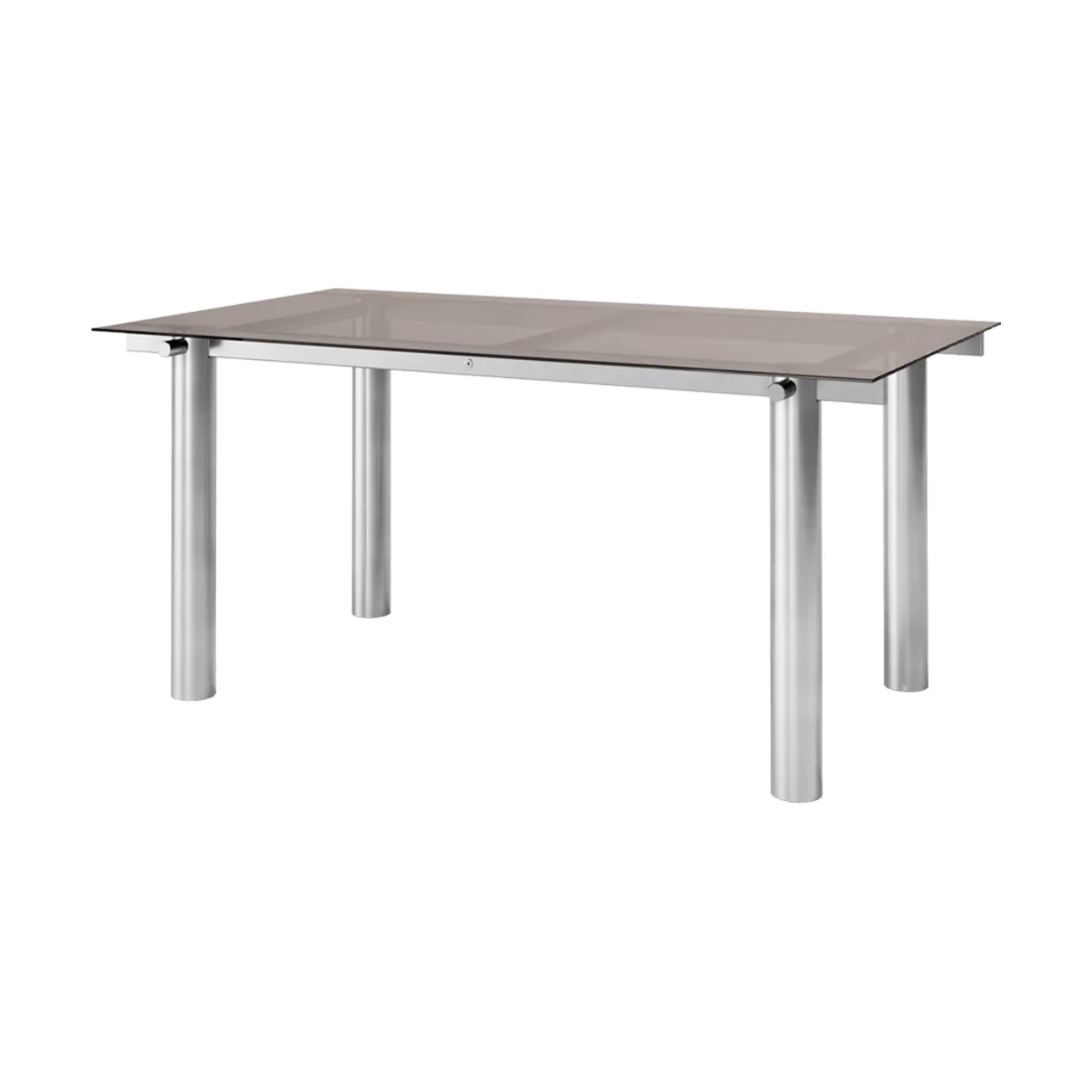 Mesa de jantar Atura, Aço inox escovado-vidro escurecido, 90x160 cm Ferm Living