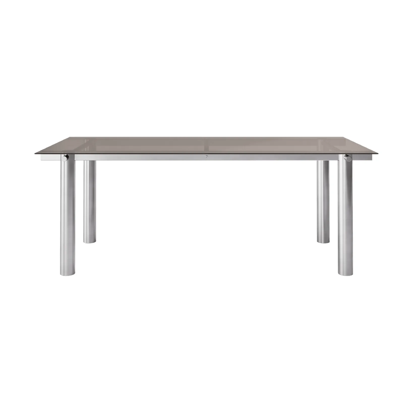 Mesa de jantar Atura, Aço inox escovado/Vidro escuro fumado, 90x200 cm Ferm Living