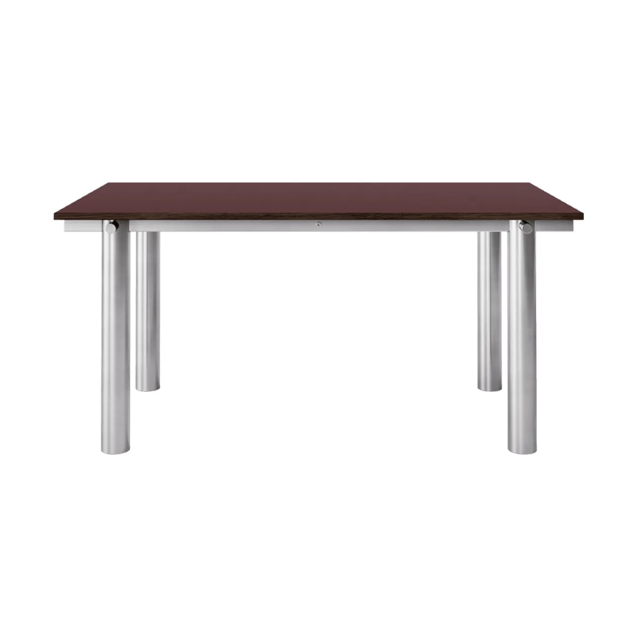 Mesa de jantar Atura, Aço inoxidável escovado-bordeaux, 90x160 cm Ferm Living