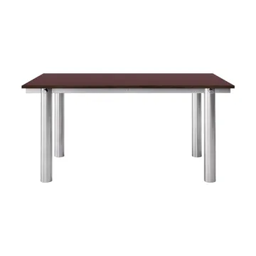 Mesa de jantar Atura - Aço inoxidável escovado-bordeaux, 90x160 cm - Ferm Living
