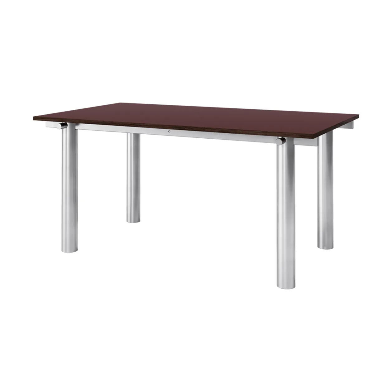 Mesa de jantar Atura, Aço inoxidável escovado-bordeaux, 90x160 cm Ferm Living