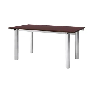 Mesa de jantar Atura - Aço inoxidável escovado-bordeaux, 90x160 cm - Ferm Living
