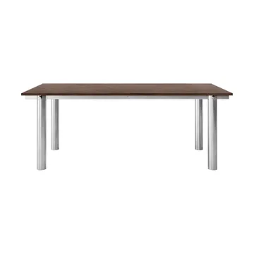 Mesa de jantar Atura - Aço inoxidável escovado-carvalho escurecido, 90x200 cm - Ferm Living